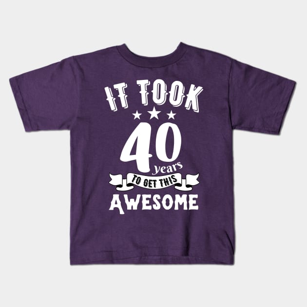 Vintage 1982, it took 40 years to get this awesome Kids T-Shirt by JustBeSatisfied